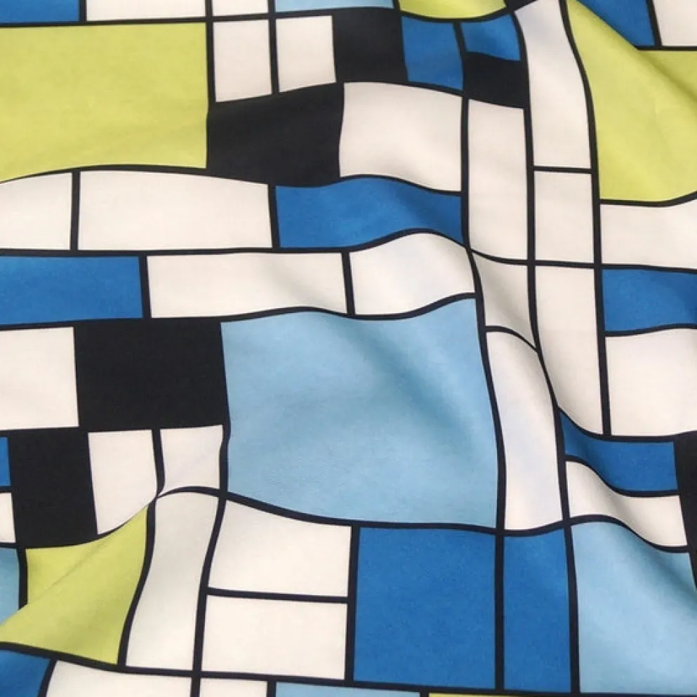 Mondrian (Poly Print) Table Linen in Blue