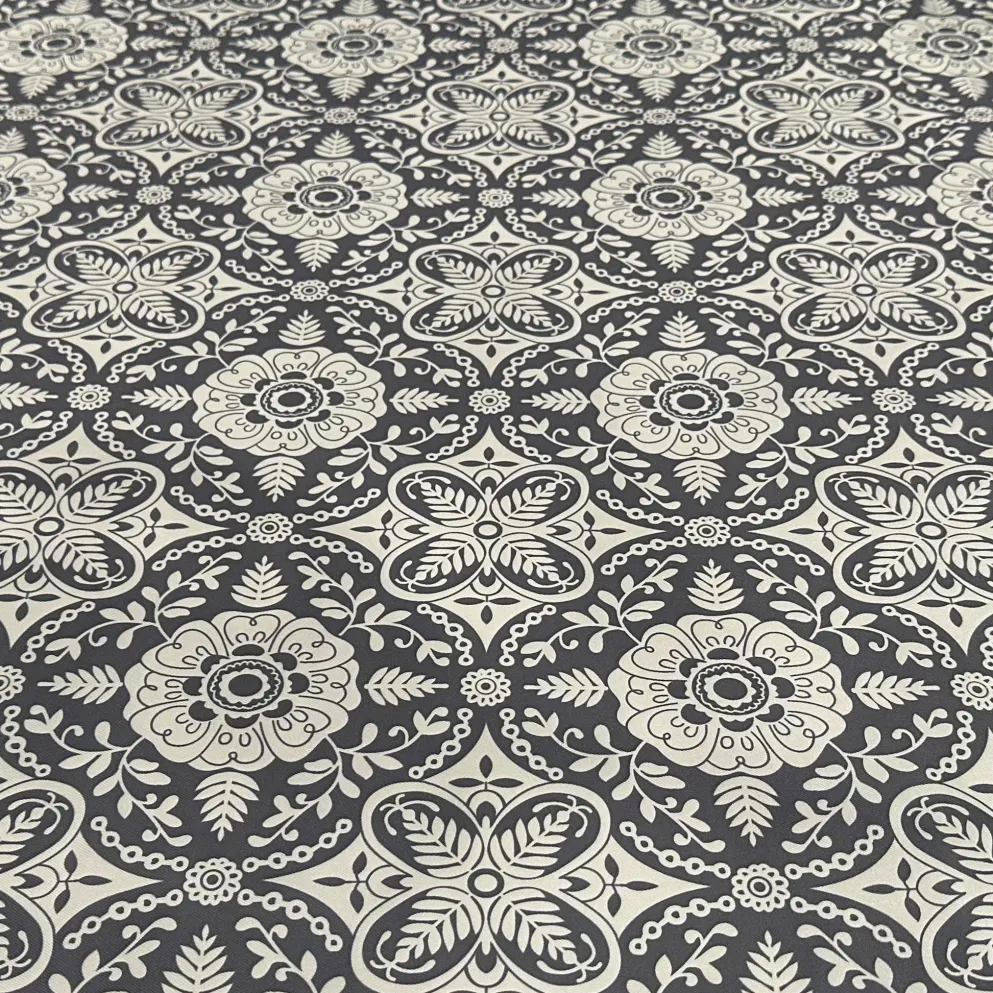 Morocco (Poly Print) Table Linen in Grey