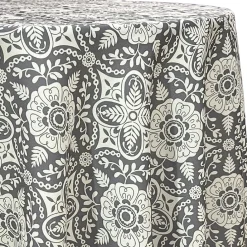 Morocco (Poly Print) Table Linen in Grey