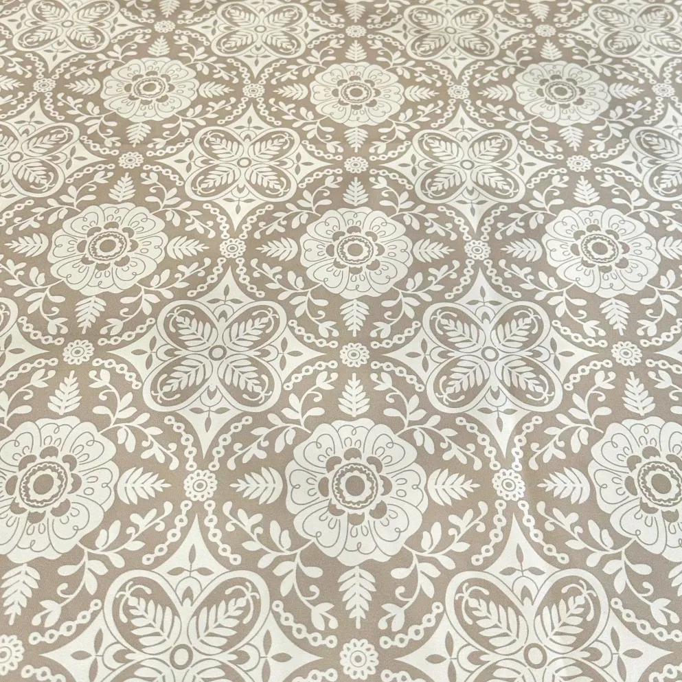 Morocco (Poly Print) Table Linen in Taupe