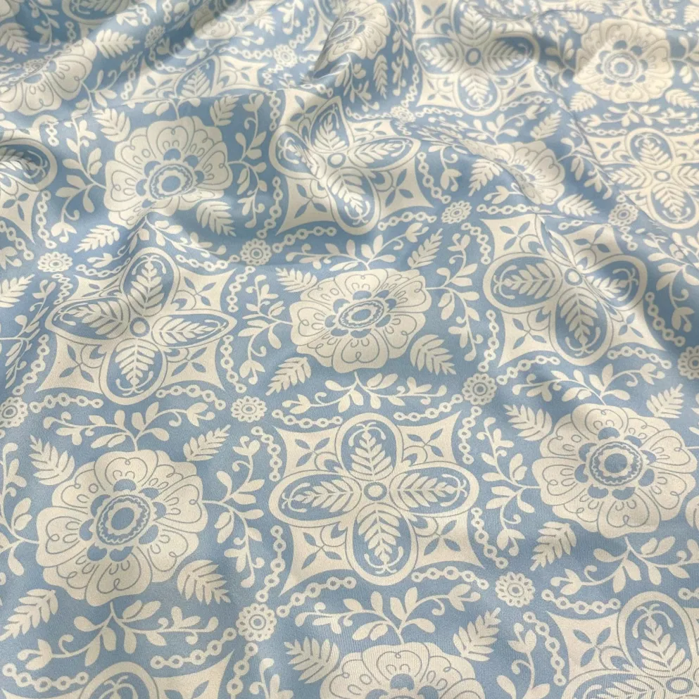 Morocco (Poly Print) Table Napkin in Lt Blue