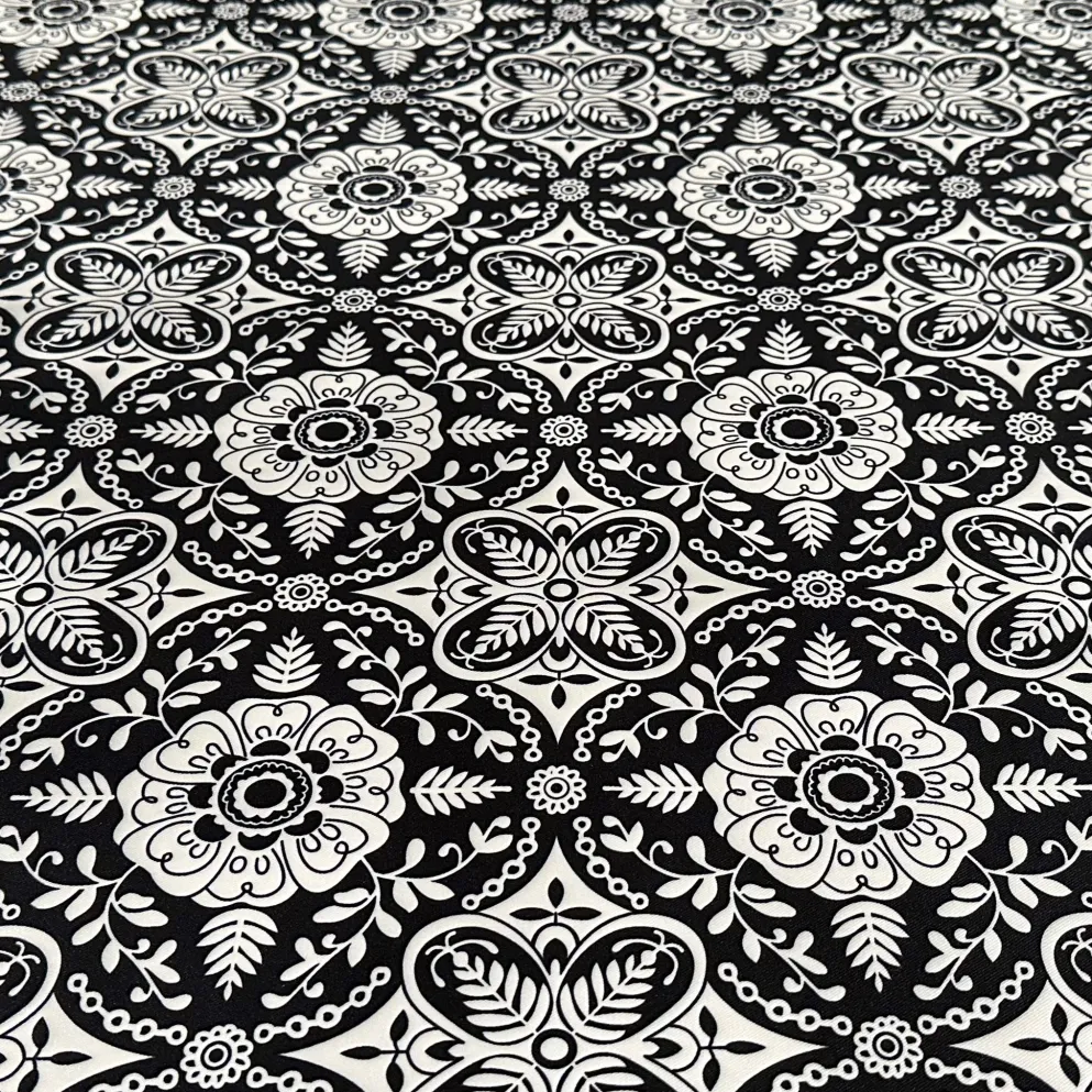 Morocco (Poly Print) Table Runner in Black