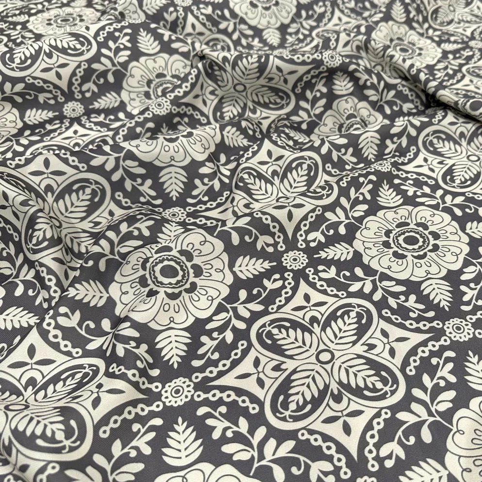 Morocco (Poly Print) Table Runner in Grey