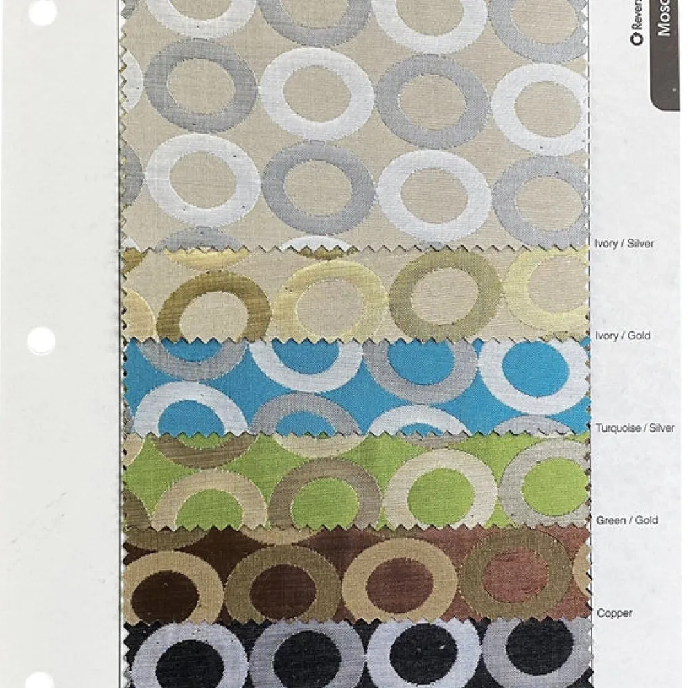Mosaic Jacquard (Reversible) Table Linen in Green and Gold