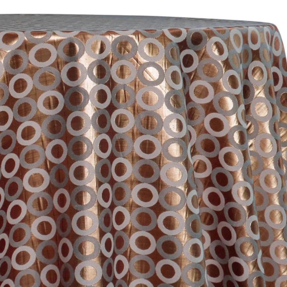 Mosaic Jacquard (Reversible) Table Linen in Copper and Gold