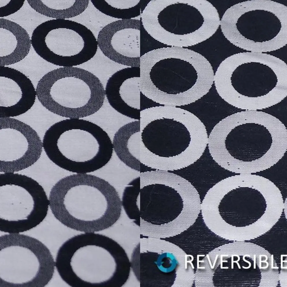 Mosaic Jacquard (Reversible) Table Linen in Black and Silver