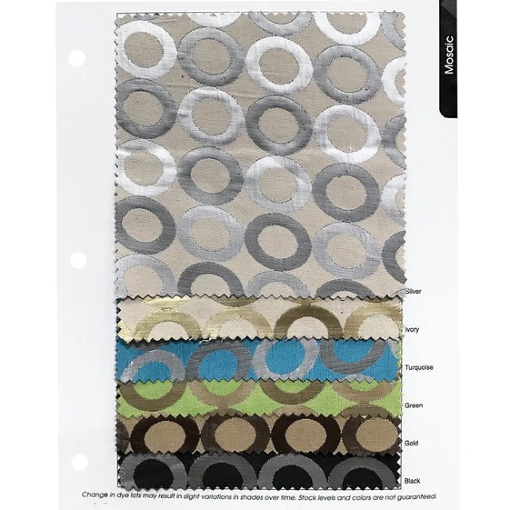 Mosaic Jacquard (Reversible) Table Runner in Green and Gold