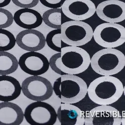 Mosaic Jacquard (Reversible) Table Napkin in Black and Silver