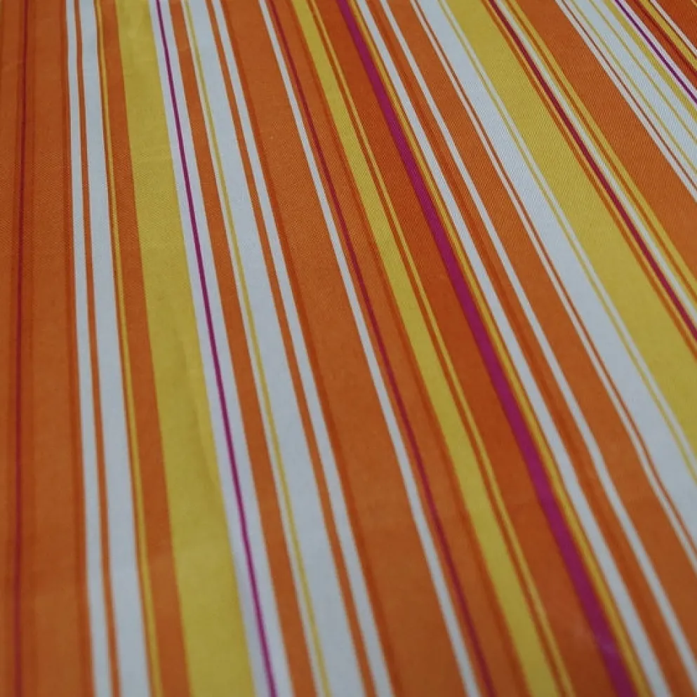Multi-Color Stripe Table Linen in Sunset