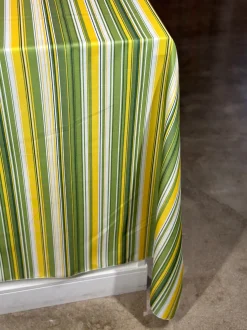 Multi-Color Stripe Table Linen in Citrus