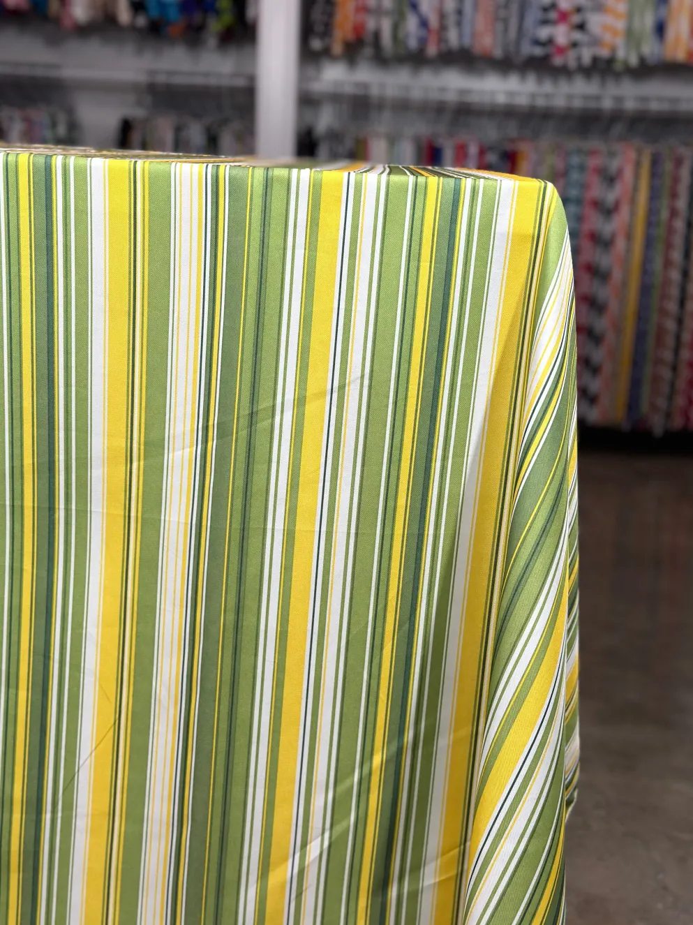 Multi-Color Stripe Table Linen in Citrus