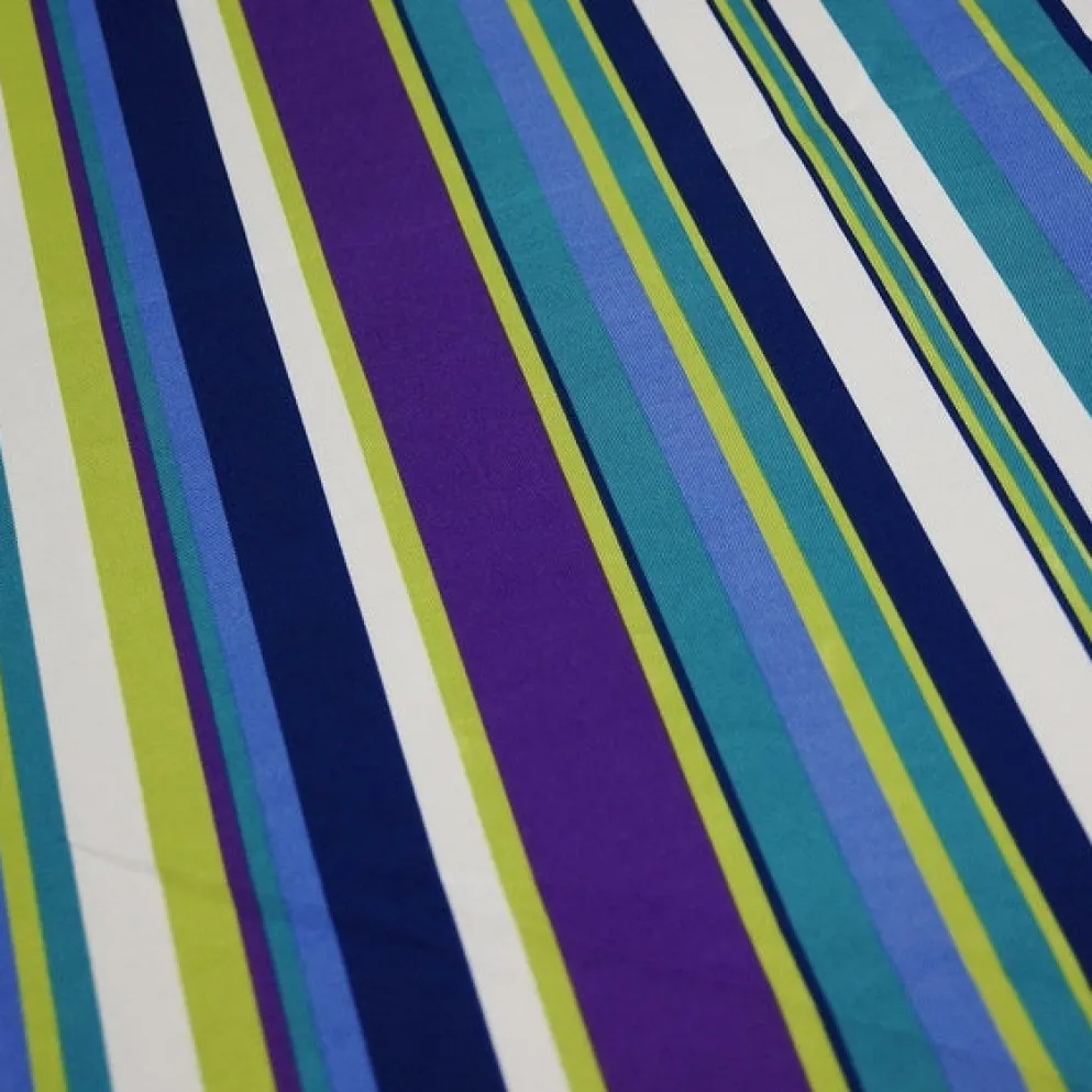 Multi-Color Stripe Table Linen in Grape