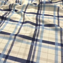 Nautical Plaid (Slub Print) Table Linen