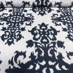 Newport Print (Dupioni) Table Linen in Navy