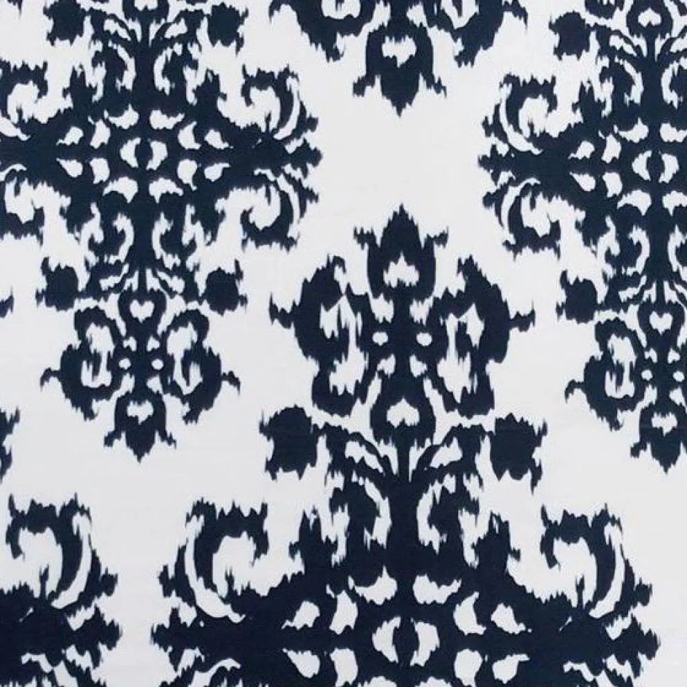 Newport Print (Dupioni) Table Runner in Navy