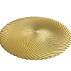 Omni Swirl - Glass Charger Plate in Gold (Item # 0347)