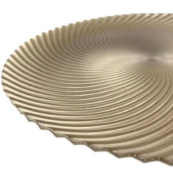 Omni Swirl - Glass Charger Plate in Champagne (Item # 0347)