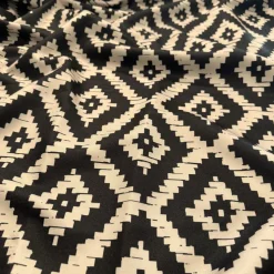 Onyx (Poly Print) Table Runner in Black / Taupe