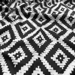 Onyx (Poly Print) Table Runner in Black / White