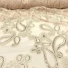 Paisley Floret Sequins (w/ Poly Lining) Table Napkin in Champagne