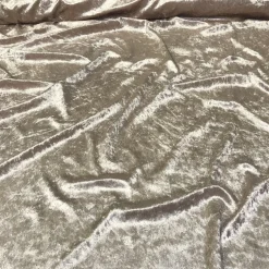Panne (Crush) Velvet Table Linen in Bone