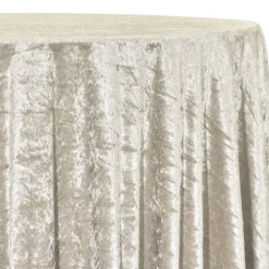 Panne (Crush) Velvet Table Linen in Ivory