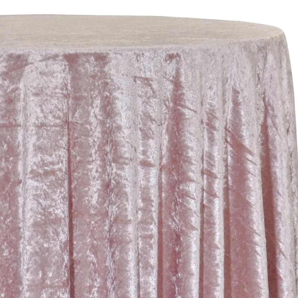 Panne (Crush) Velvet Table Linen in Pink