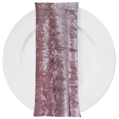 Panne (Crush) Velvet Table Napkin in Pink