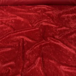 Panne (Crush) Velvet Table Runner in Red