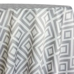Paragon Print (Lamour) Table Linen in Silver