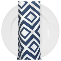 Paragon Print (Lamour) Table Napkin in Navy