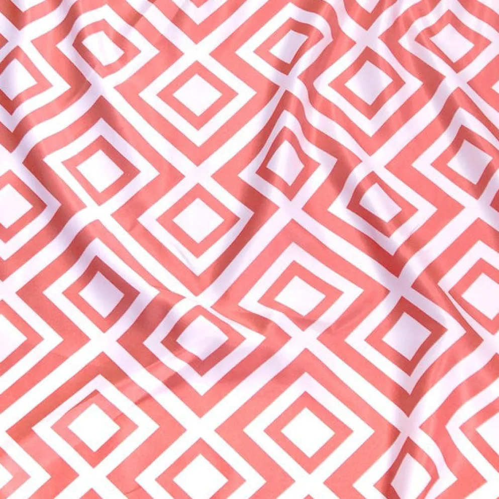 Paragon Print (Lamour) Table Runner in Coral