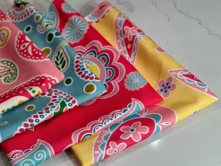 Pastel Paisley (Poly Print) Table Linen in Blue