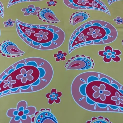 Pastel Paisley (Poly Print) Table Linen in Yellow