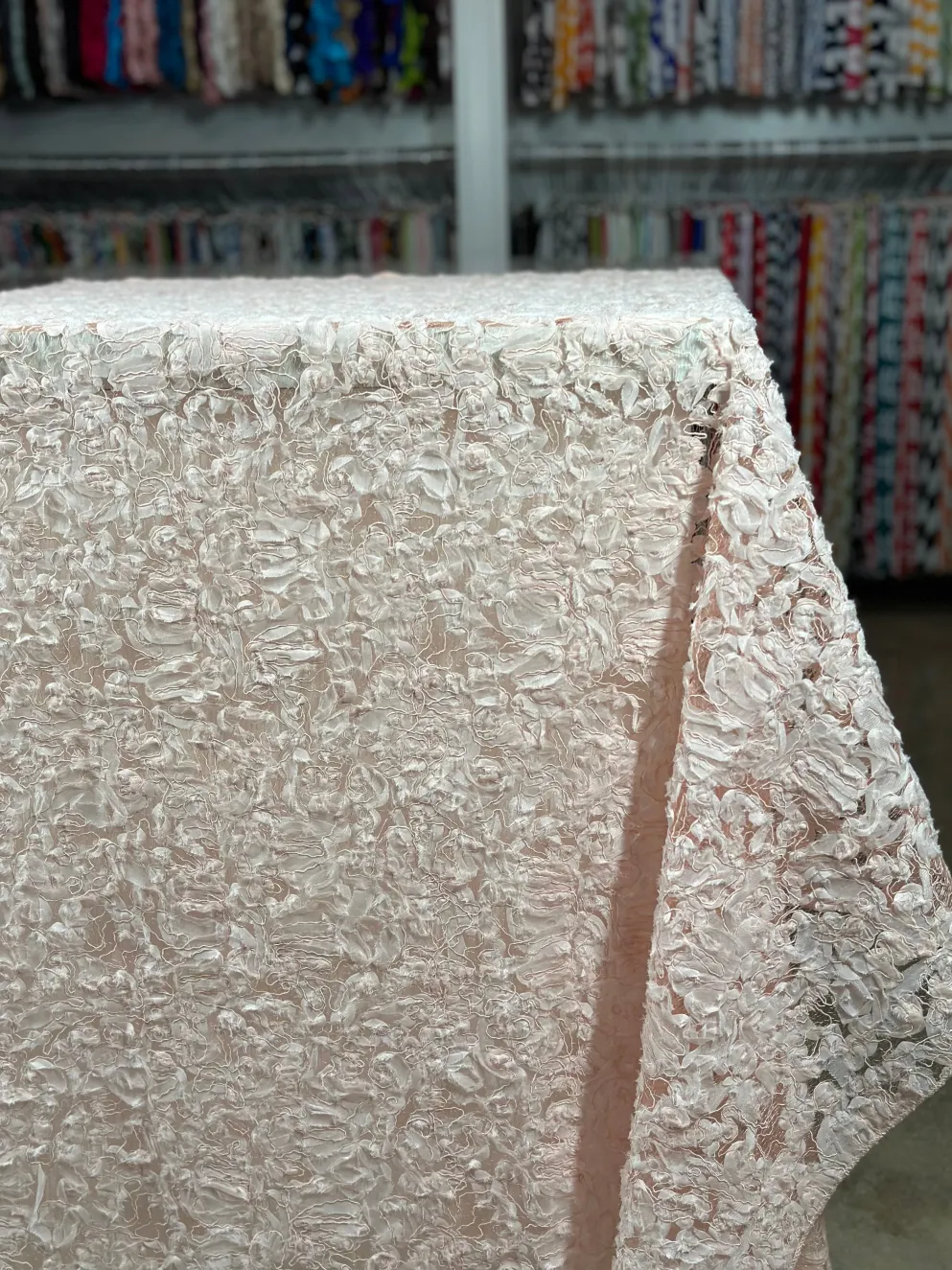 Patina Sheer Table Linen in Blush