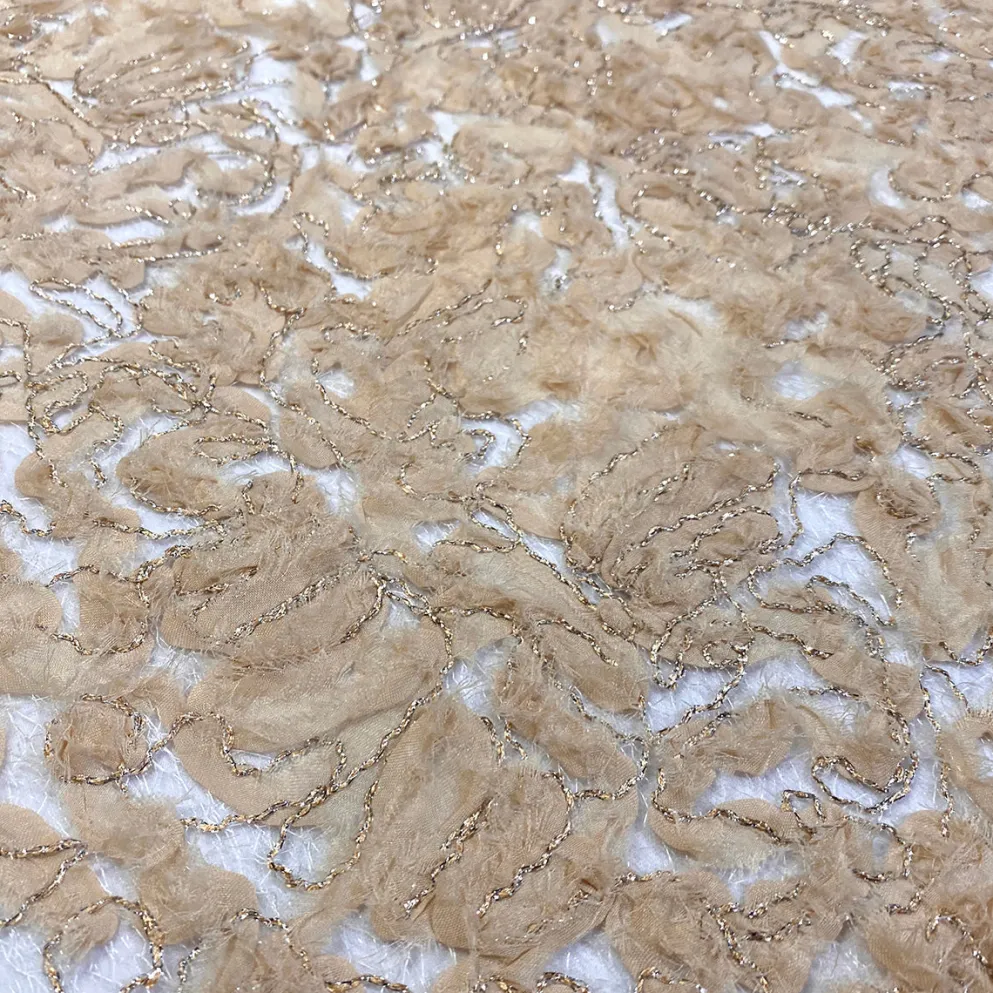 Patina Sheer Table Linen in Champagne