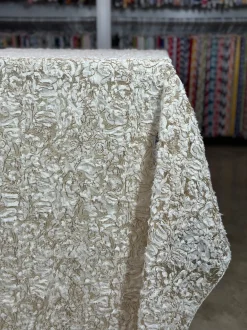 Patina Sheer Table Linen in Ivory