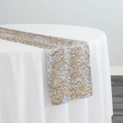 Patina Sheer Table Runner in Champagne