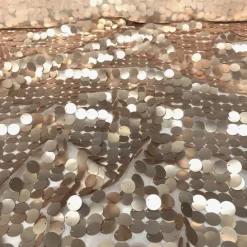 Payette Sequins Table Linen in Champagne
