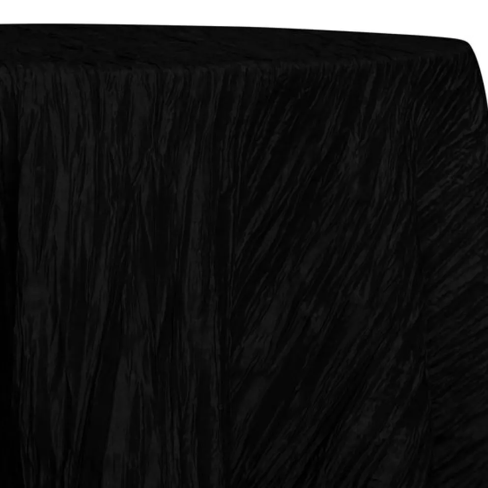 1pc - Accordion Taffeta Table Linen 90" Round - Black