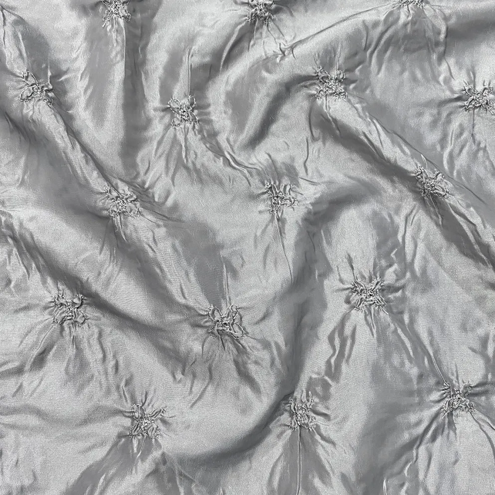 1pc - Belly Button (Pinwheel) Table Linen 132" Round - Silver