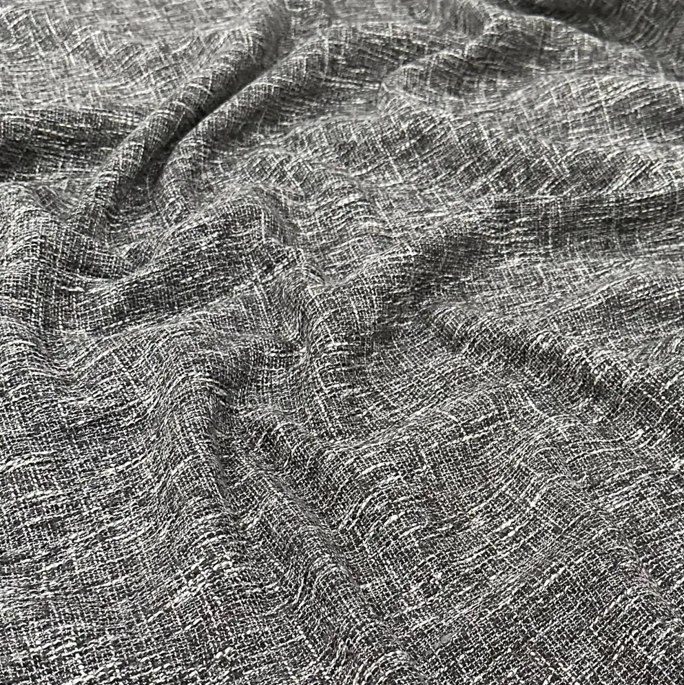 1pc - Capri Slub Linen Table Linen 58"x102" Banquet - Charcoal