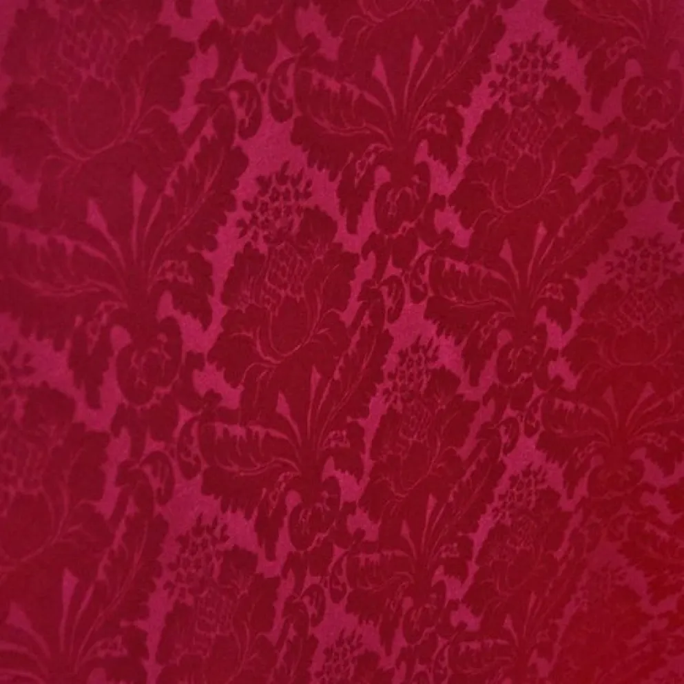 1pc - Damask Poly Table Linen 85"x85" Square - Fuchsia 1225
