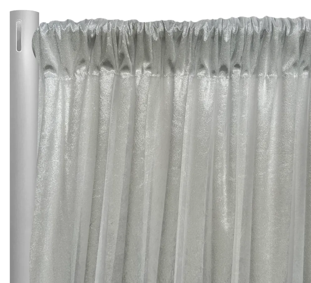 1pc - Lush Velvet Drapery Panel in White (14' Tall x 58" Wide)