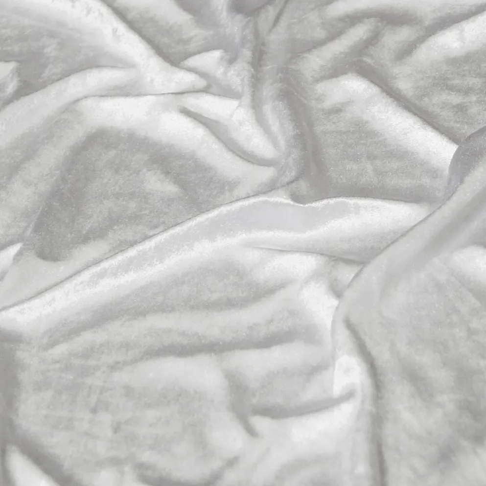 1pc - Lush Velvet Drapery Panel in White (14' Tall x 58" Wide)