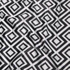 1pc - Paragon Print (Lamour) Table Linen 72"x72" Square - Black and White