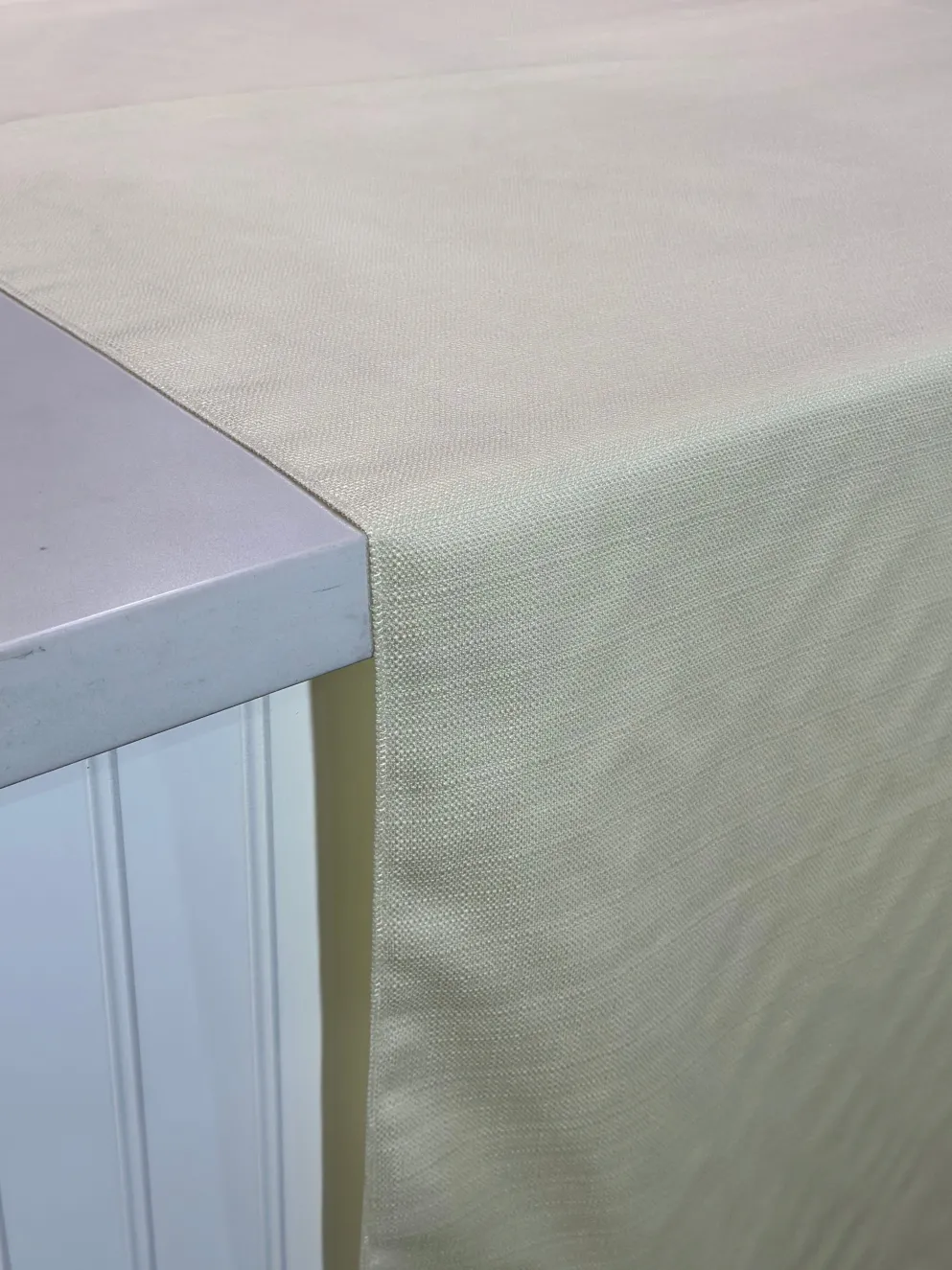 1pc - Rustic Linen Table Linen 90" Round - Ivory