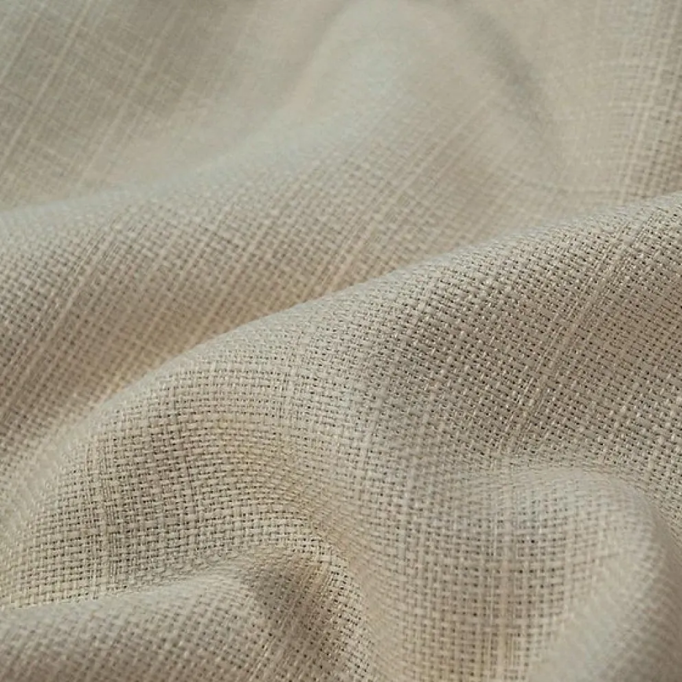 1pc - Rustic Linen Table Linen 90" Round - Ivory