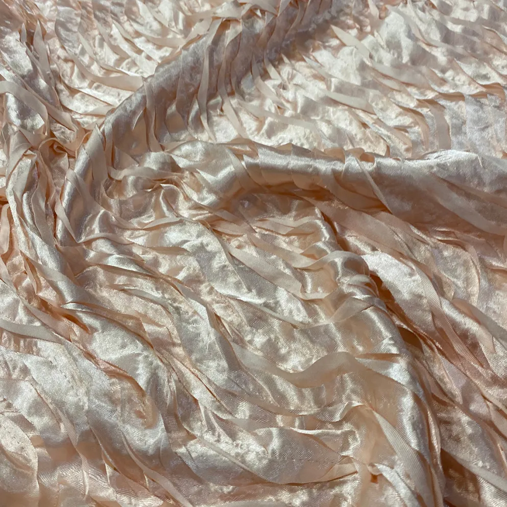 10pcs - Austrian Wave Satin Table Runner 14"x108" - Rose Powder