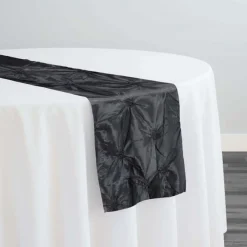 10pcs - Belly Button (Pinwheel) Table Runner 14"x108" - Black